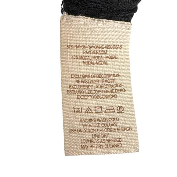 Free People Women's Canyon Rose Button Down Top Size S Black Boho Embroidered - Picture 8 of 10